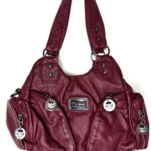 ROMWE Grunge Punk New Punk Rock Girl Shoulder Bag For Women, Dark Tote Purse